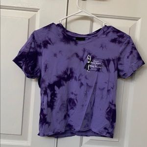Purple tie dye crop top